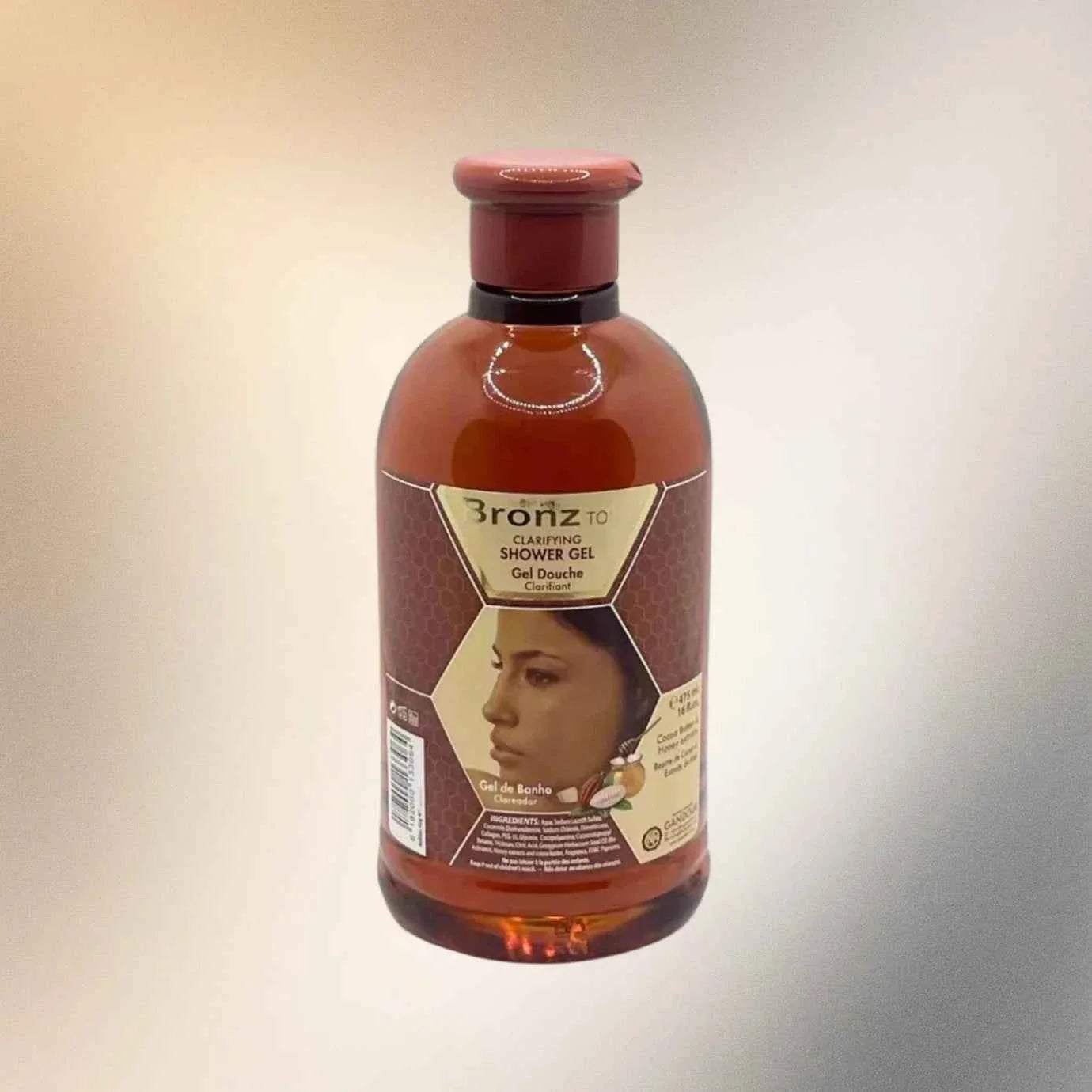 Bronz Tone bronze-tone refreshing shower gel in a 1000ml bottle, with a sleek design and vibrant label, suitable for daily use.