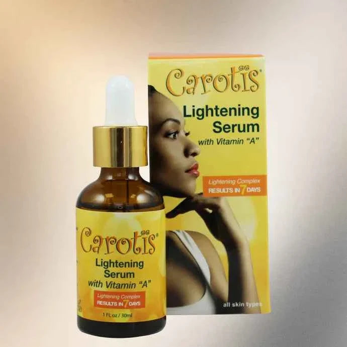 Carotis Carotis Serum 30ml bottle with dropper, clear glass container for skincare and facial treatment.