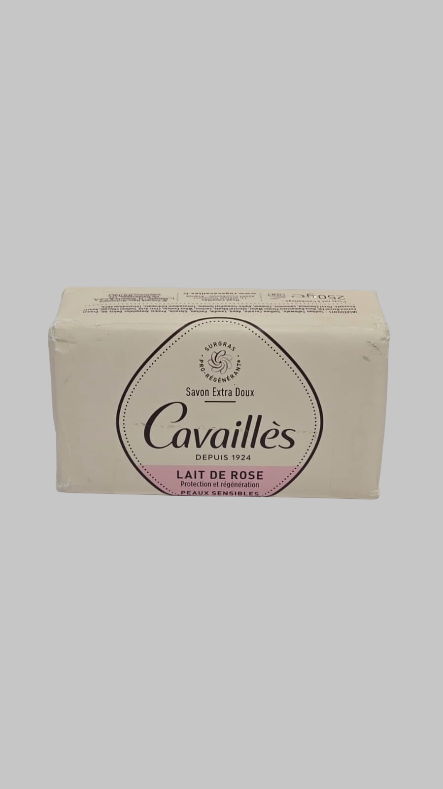 Cavailles Relaxing Cream Soap 250g bar with smooth, creamy texture and gentle cleansing properties, displayed on a neutral background.