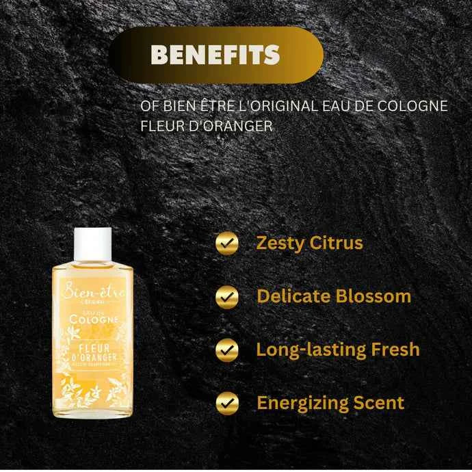 Bien Être L'Original Orange Blossom Eau de Cologne 250 ml bottle with orange blossom scent and elegant packaging.