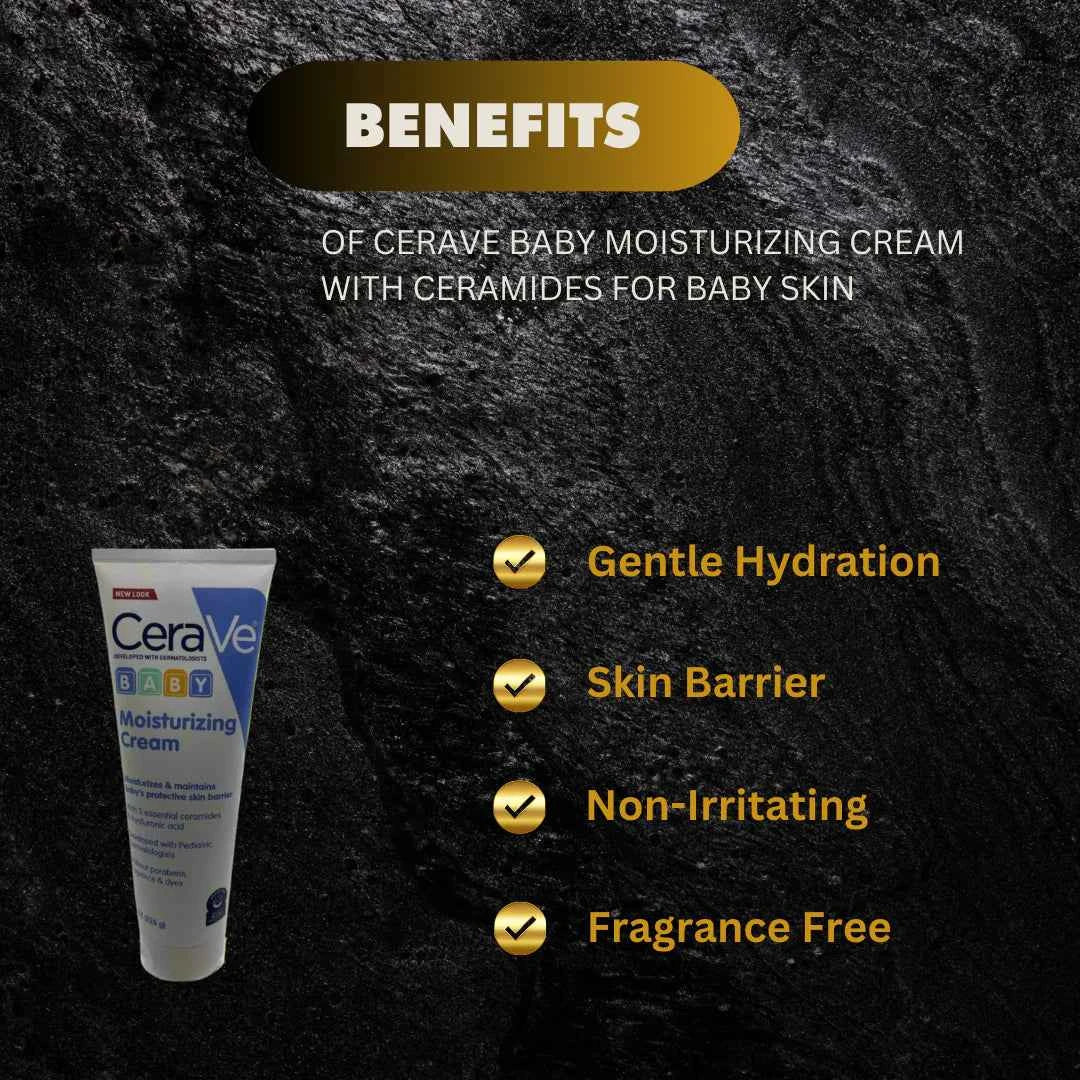 CeraVe Baby Moisturizing Cream with ceramides and hyaluronic acid, 5 oz jar, gentle for sensitive baby skin