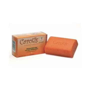 Carotis Carrot Soap 7.1 oz / 200g bar with vibrant orange color, designed for cleansing and nourishing skin.