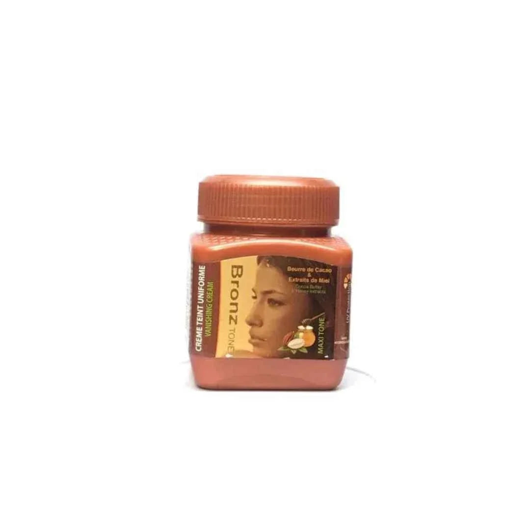 Bronz Tone Cocoa Butter & Honey Body Cream in 8.1 oz jar, featuring a rich, creamy texture with a bronz tone packaging.