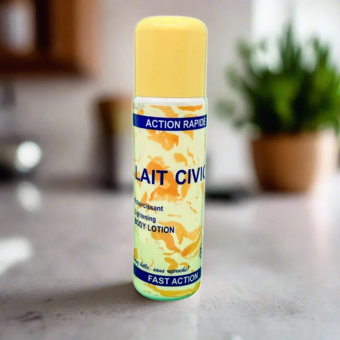 Civic Lait Civic Fast Action Body Lotion in 500ml bottle, showing the lotion's sleek packaging and label on a white background.