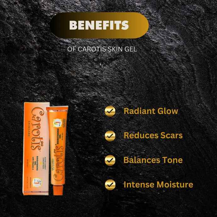 Carotis Gel 1 oz container with white label, clear gel inside, designed for topical skin or health application.