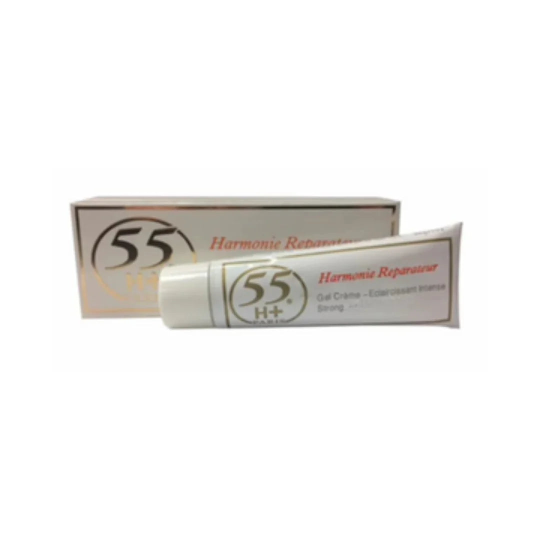 55H+ Paris Harmonie Gel Cream in 1 oz jar, showcasing the smooth, hydrating skincare product with elegant packaging.