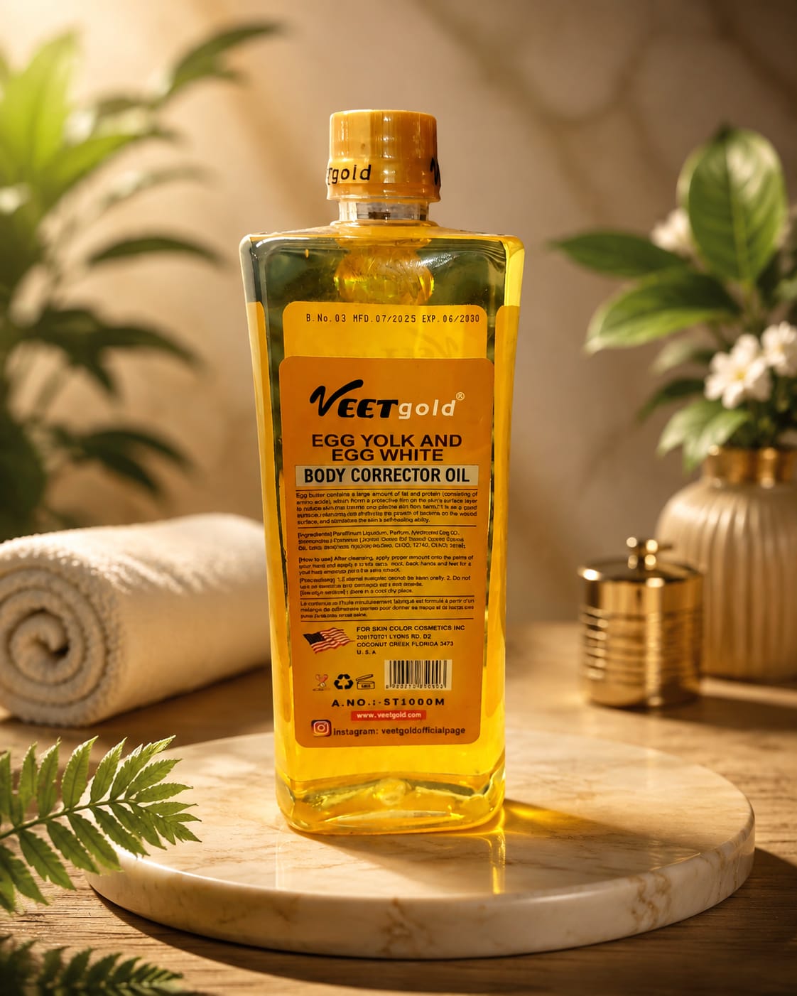 Veet Gold Egg Yolk Body Oil