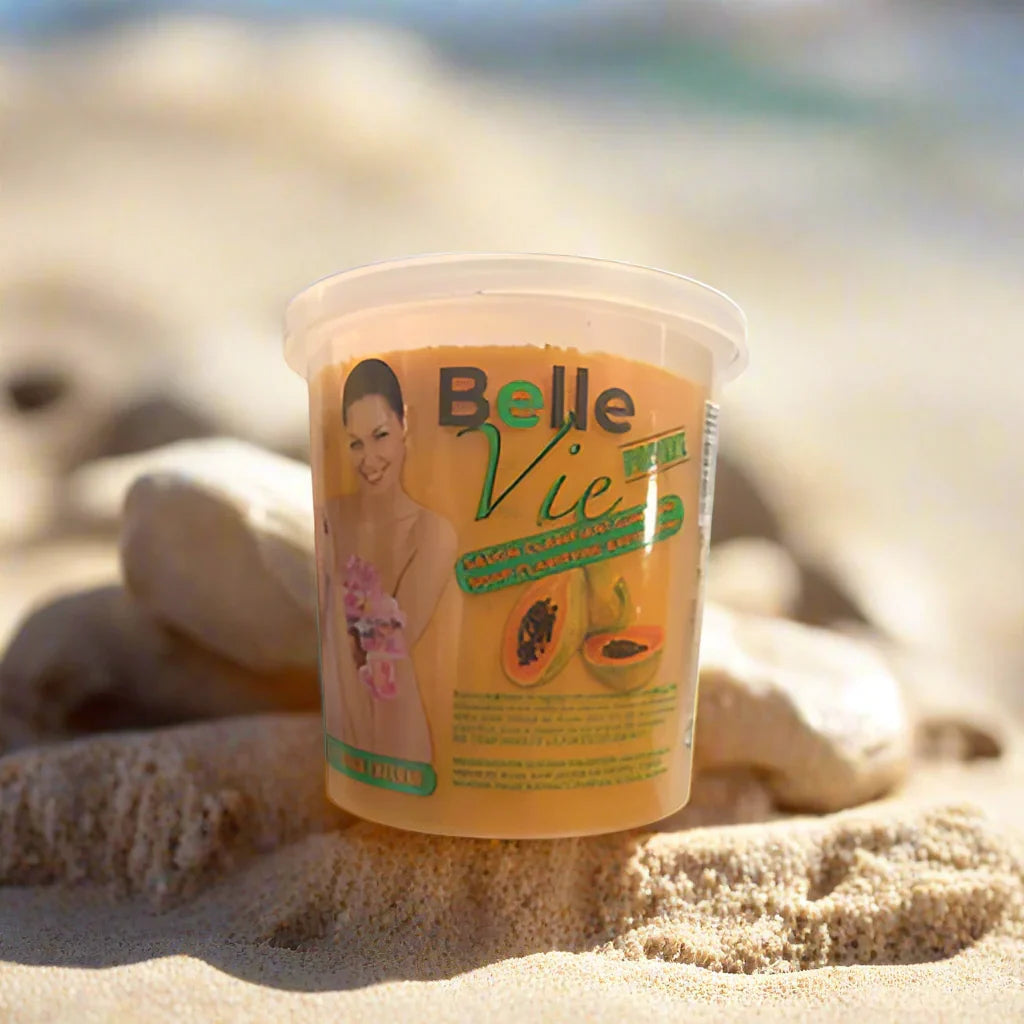 Belle Vie Papaye Cleansing Soap 670g bar with natural papaya extract and smooth soap surface, designed for gentle skin cleansing.