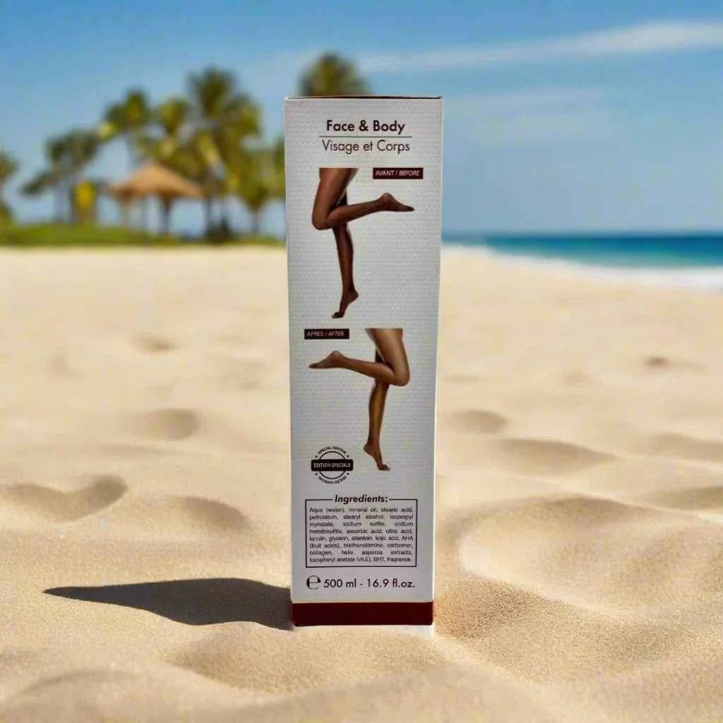 Bravia snail secretion body lotion in 500ml bottle, showcasing smooth, hydrating lotion with snail filtrate visible in the packaging