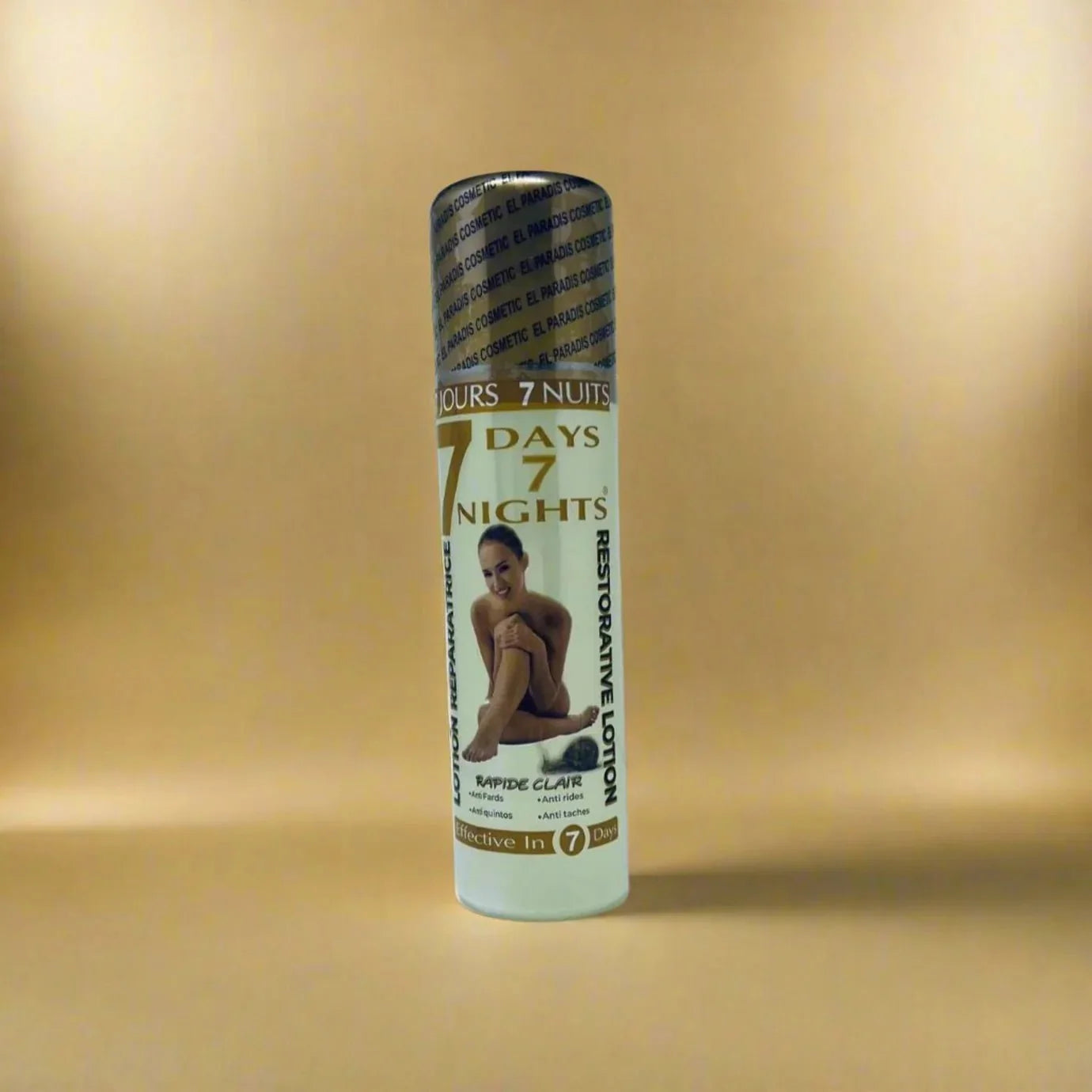 7 Days 7 Nights Body Lotion 125ml bottle with pump dispenser, moisturizing skin care product by 7 Days.