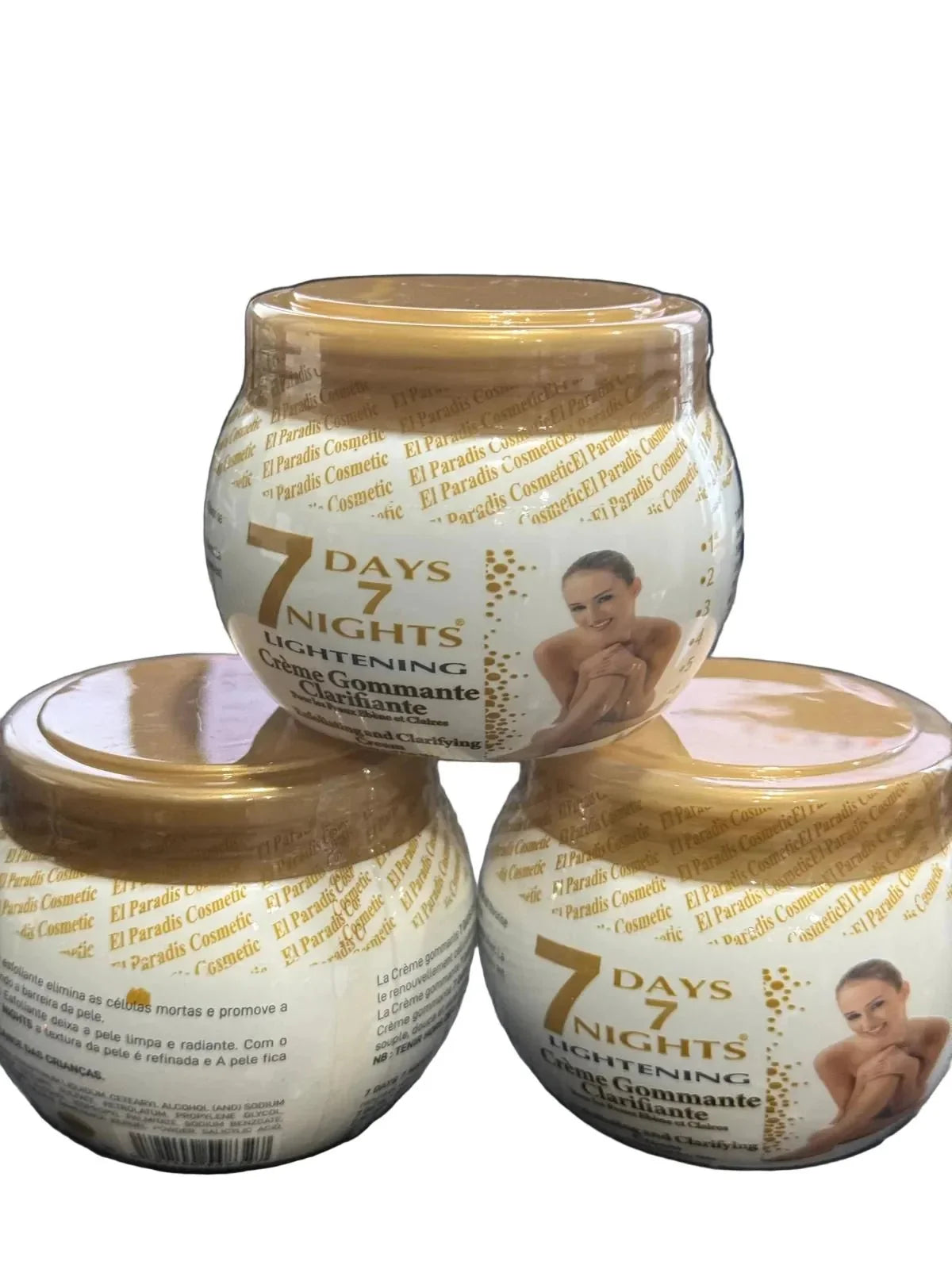 7 Days 7 Nights Nourishing Cream 300g jar, moisturizing skincare product with a white lid and label, single piece.