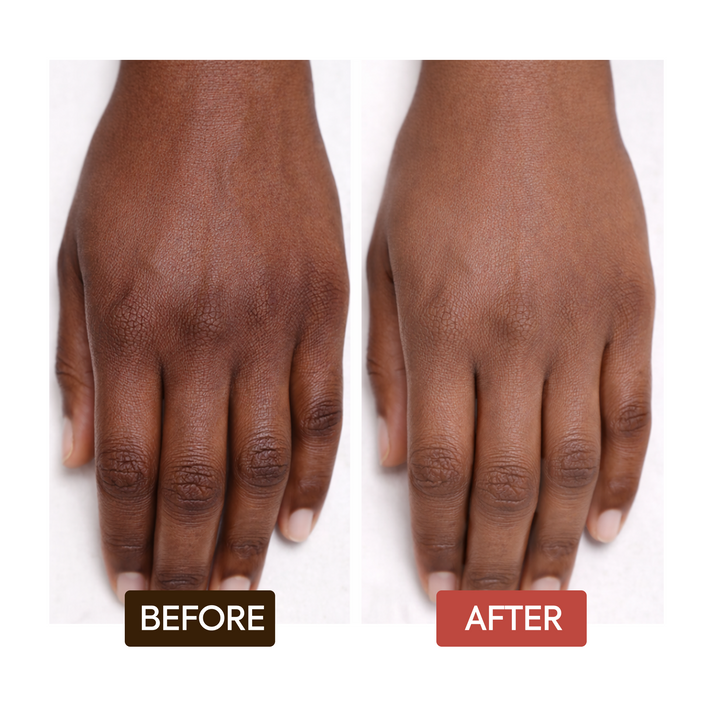 Makari Naturalle Intense Extreme cream jar with before and after skin brightening results, showcasing the product's effectiveness.