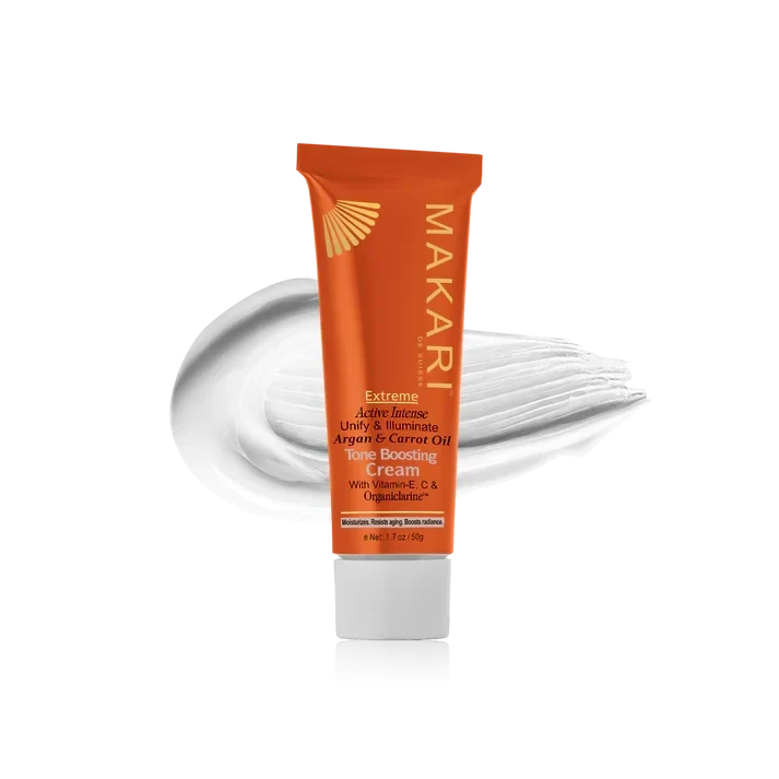 Makari Extreme Argan and Carrot Oil bottle with dropper, natural skincare product for hair and skin nourishment.