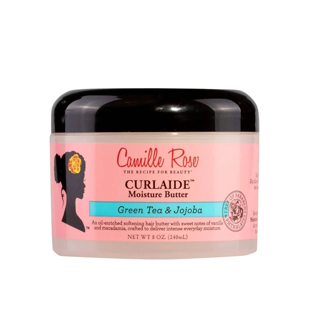 Creamy Camille Rose Curlaide Moisture Butter in an 8 oz jar, shown with its smooth, rich texture and natural ingredients.
