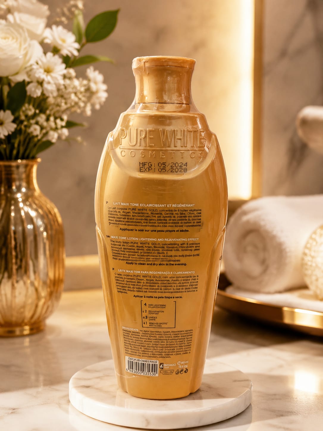 Pure White Cosmetics Gold Glowing Oil 100ml