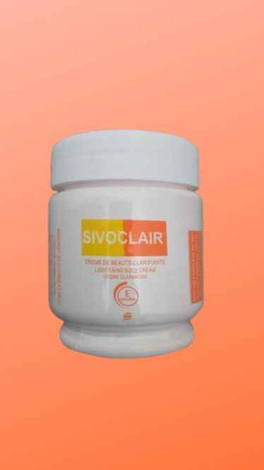 Sivoclair Sivo Clair Jar Cream featuring a white jar with a silver lid, designed for nourishing daily face and body skincare.