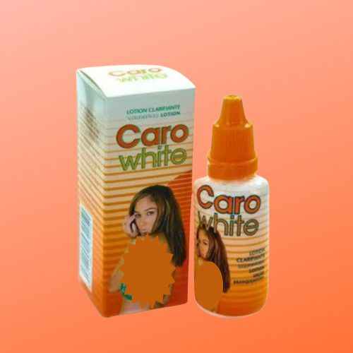 Caro White Beauty Lotion 30ml bottle with white cap, nourishing daily skin lotion in a sleek white bottle.