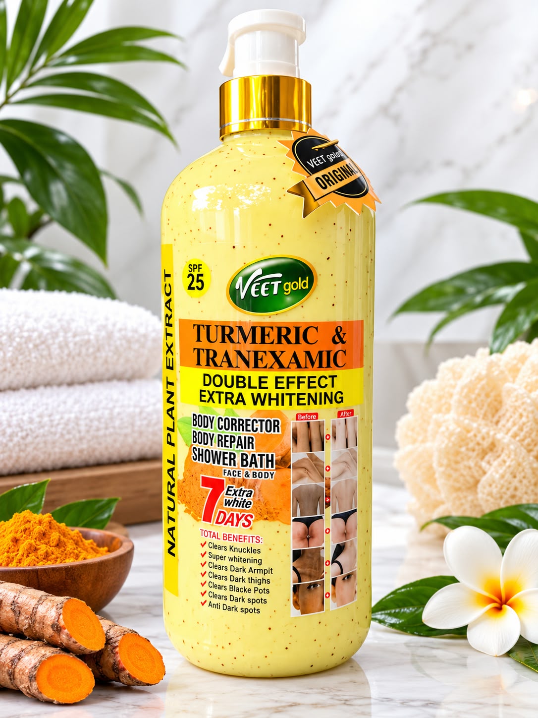 Veet gold Turmeric & Tranexamic Shower Gel with Natural Ingredients