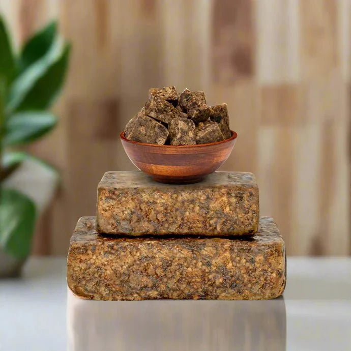 African Black Bar Soap 1lb by African Black, showing a rectangular black soap bar with textured surface.