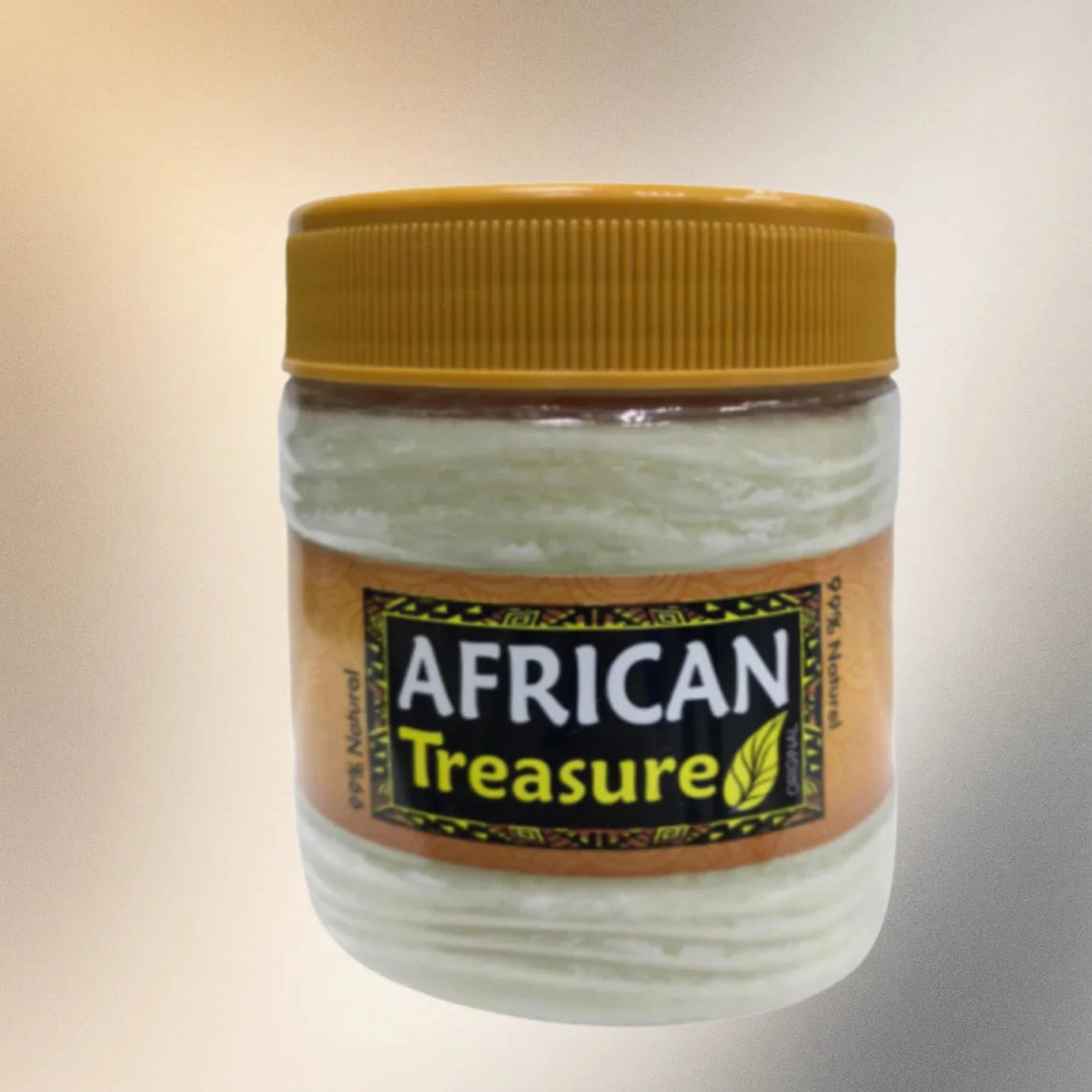 African Treasure Shea Butter Cream in 335g jar, smooth and creamy texture for skin nourishment and hydration.