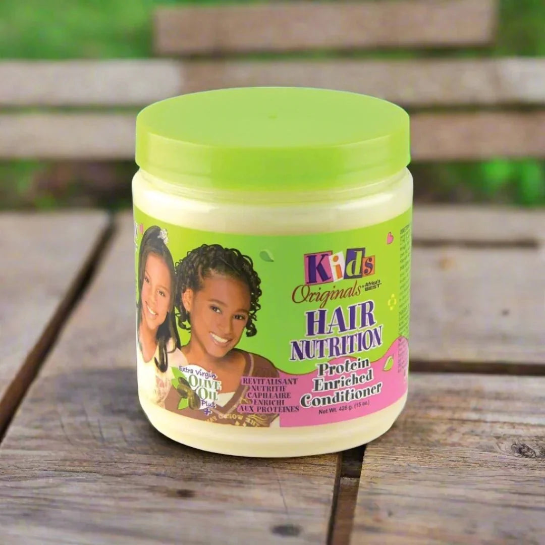 Africa's Best Kids Organics Hair Nutrition Conditioner in 15oz bottle, nourishing and moisturizing children's hair.