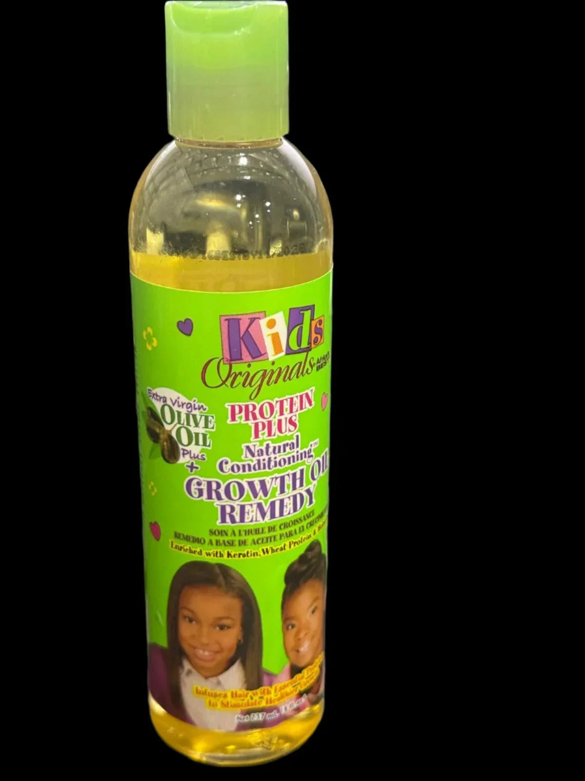 Africa's Best Kids Originals Protein Plus Growth Oil Remedy 8oz bottle, nourishing hair growth for children with natural ingredients.
