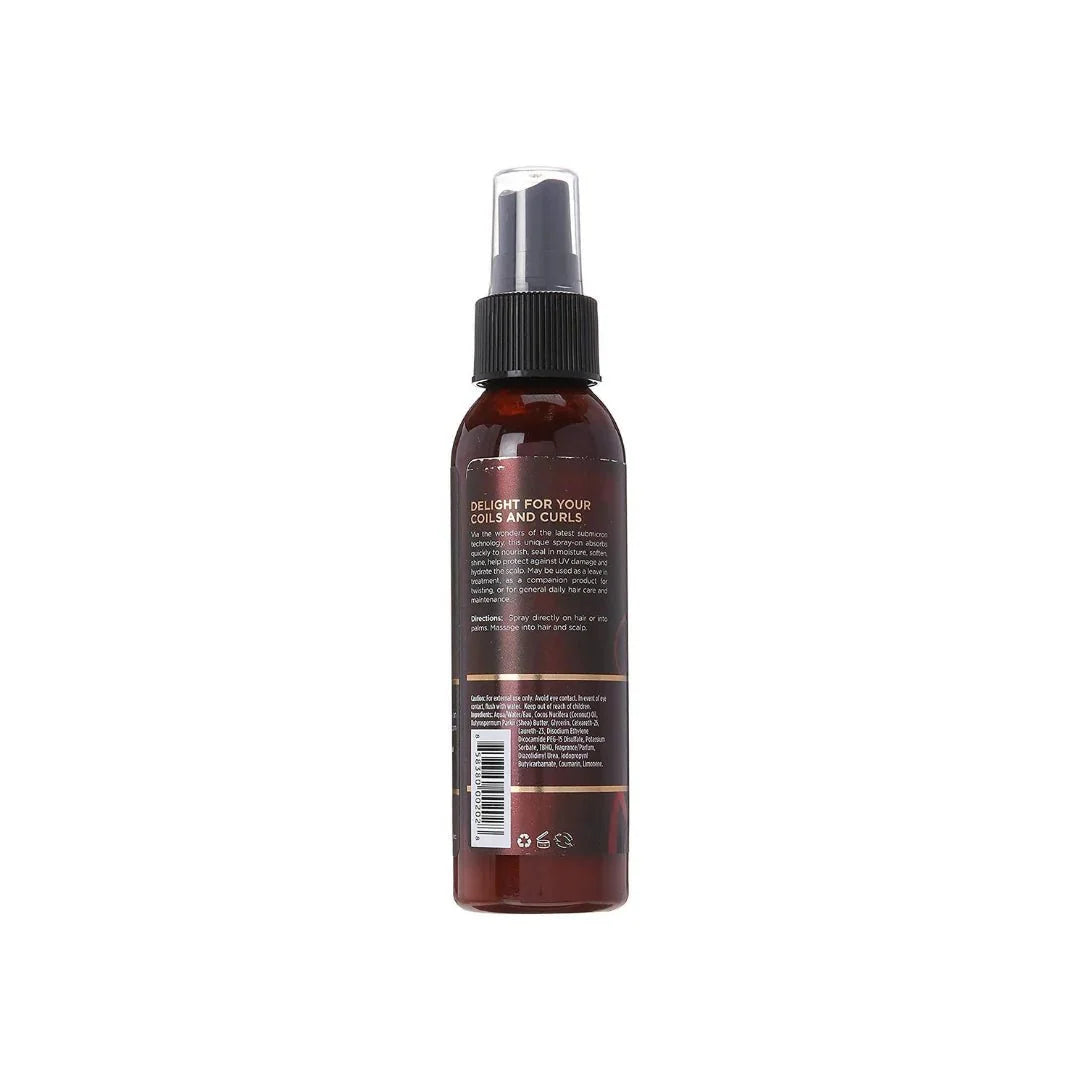 AS I AM Coco Shea Spray 4oz bottle with natural coconut and shea ingredients, suitable for moisturizing and styling hair.