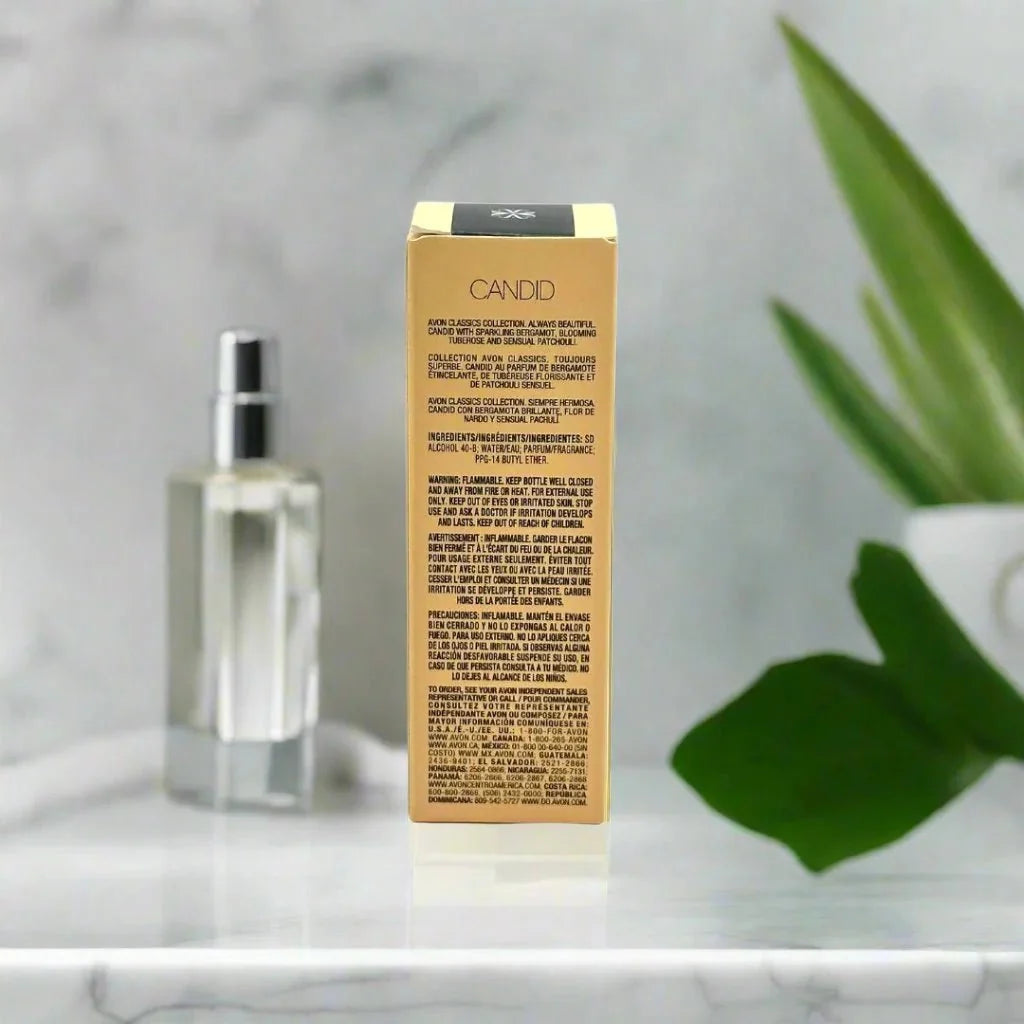 Avon Candid Cologne Spray from Classics Collection, 1.7 fl oz (50ml), featuring a sleek bottle with modern design.