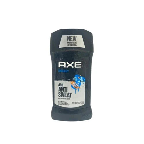 AXE Anarchy For Him antiperspirant deodorant stick for men, 2.7 oz, featuring sleek black packaging and classic AXE branding
