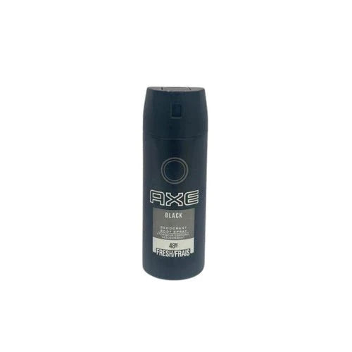 AXE Black deodorant and body spray 150ml bottle with sleek black design, ideal for freshening up and staying confident.