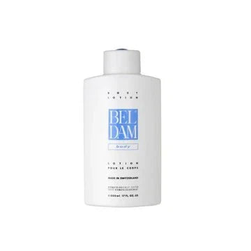 Beldam White Body Lotion in 17.6 oz (500 ml) bottle, smooth white lotion for skin hydration and care.