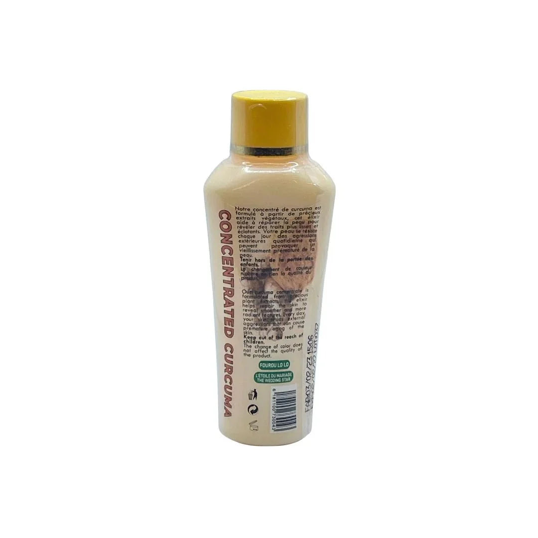 BellVie's concentrated turmeric powder in a 135g jar, showing the vibrant yellow spice inside the container.