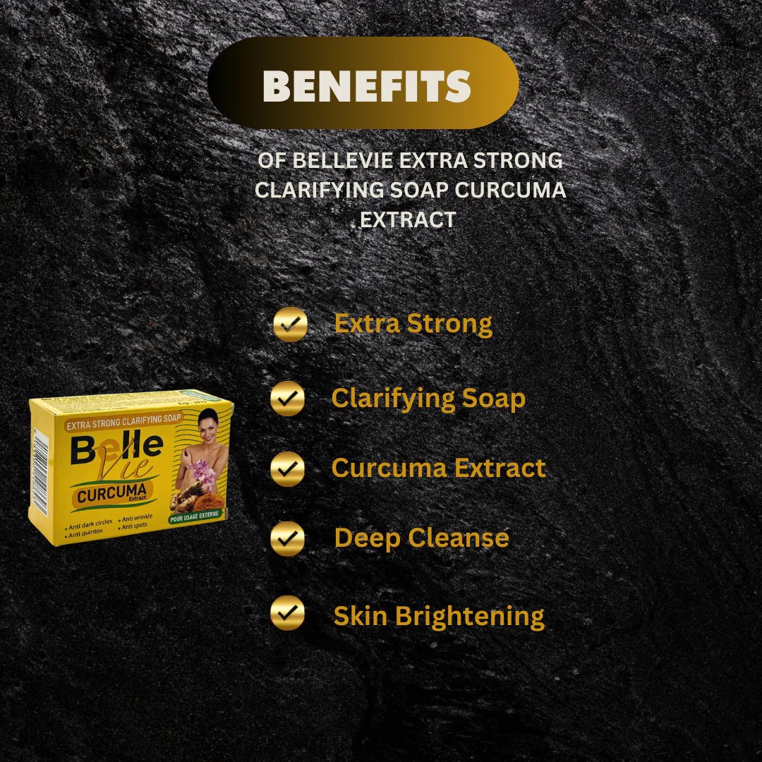Bellevie Curcuma Extract Beauty Soap 225g bar with turmeric infusion and natural ingredients for radiant skin