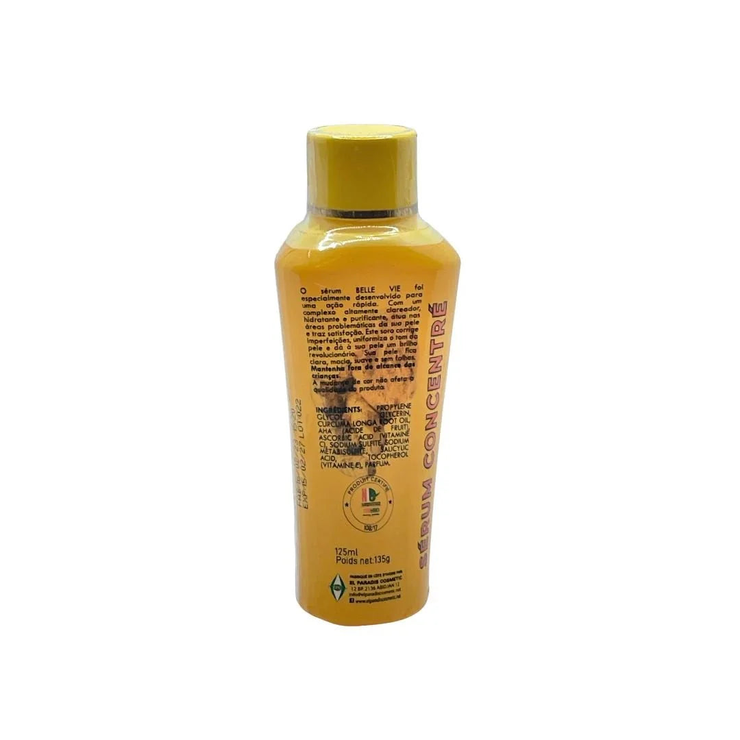 Belle Vie Curcuma Extract Skin Care Lotion 125ml bottle with a sleek design and natural turmeric extract for skin nourishment.