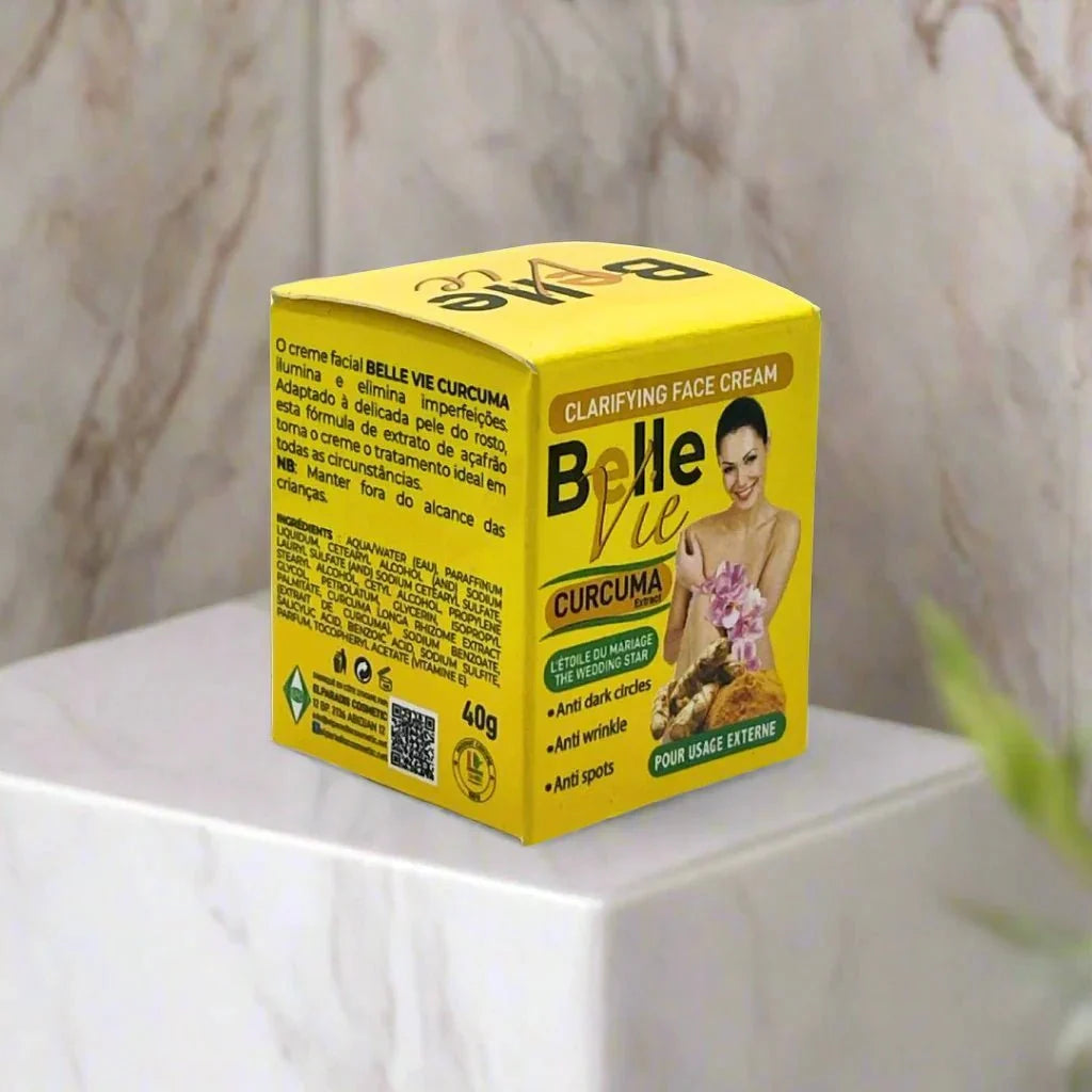 BelleVie Curcuma Extract by The Wedding Star in a 40g jar, showcasing vibrant turmeric powder in a clear container.