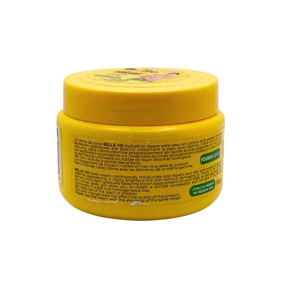 BelleVie Extra-Rich Body Cream in a 150g jar, featuring a smooth, creamy texture for nourishing skin.