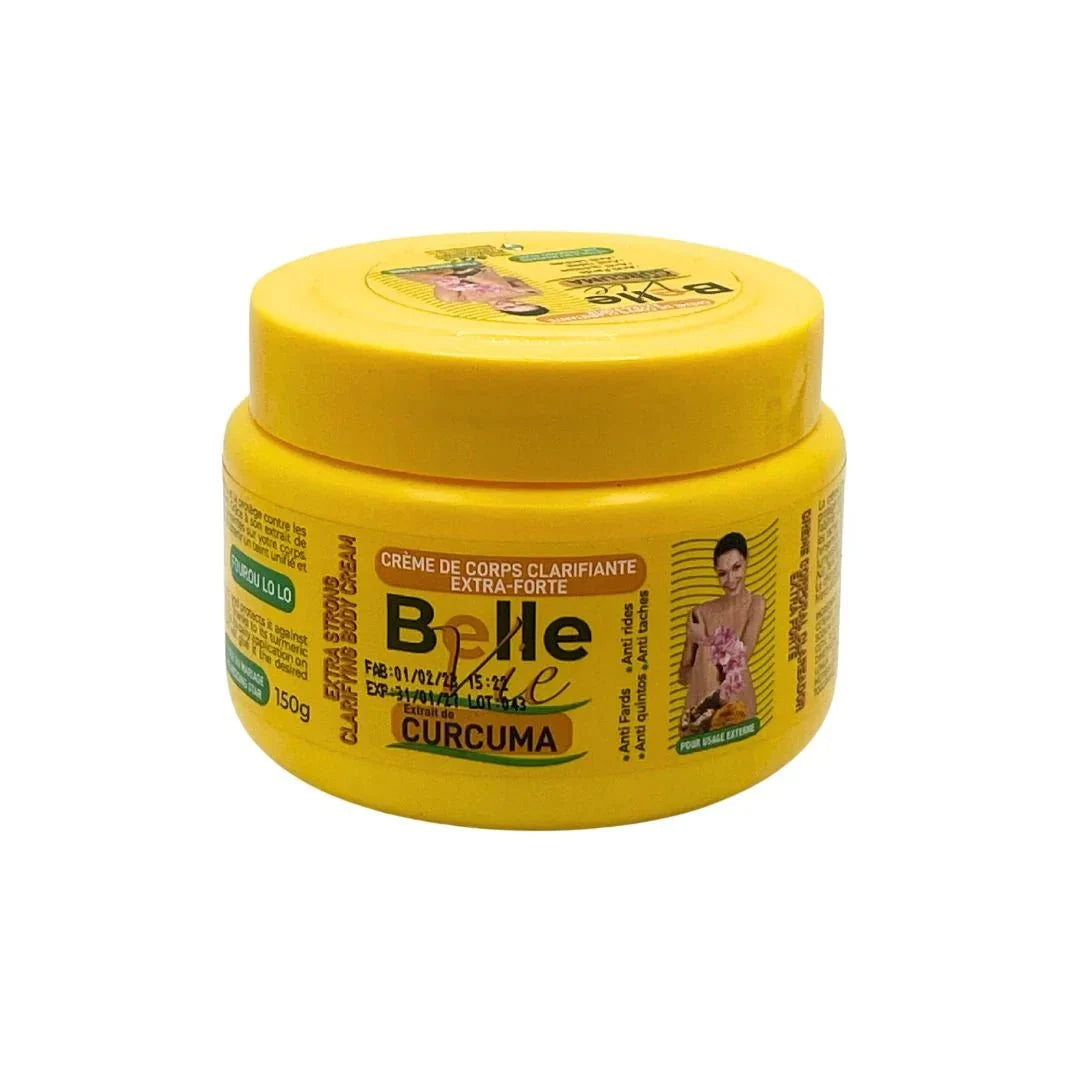 BelleVie Extra-Rich Body Cream in a 150g jar with a smooth, creamy texture and elegant packaging.