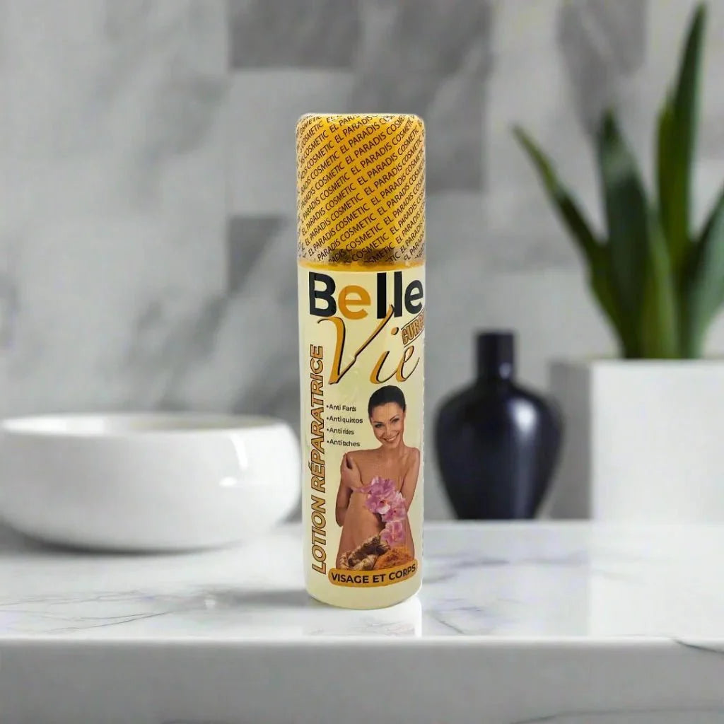 BelleVie Nourishing Face and Body Lotion in 125ml bottle, showcasing smooth, hydrating skincare for face and body.