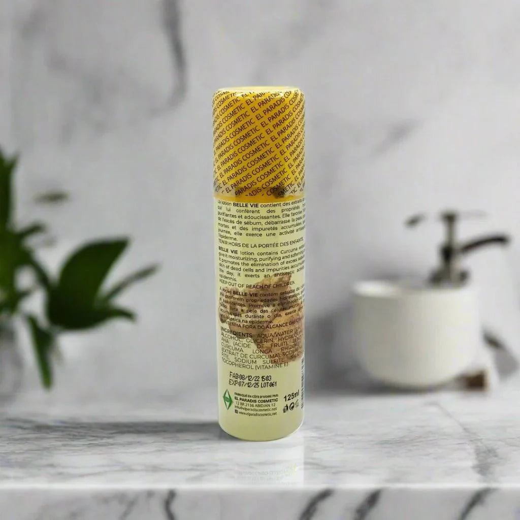 BelleVie Nourishing Face and Body Lotion in 125ml bottle, featuring smooth lotion with hydrating ingredients.