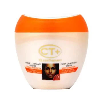CT+ Clear Therapy Carrot Cream 200ml jar with orange-colored cream inside, designed for skin nourishment and hydration.