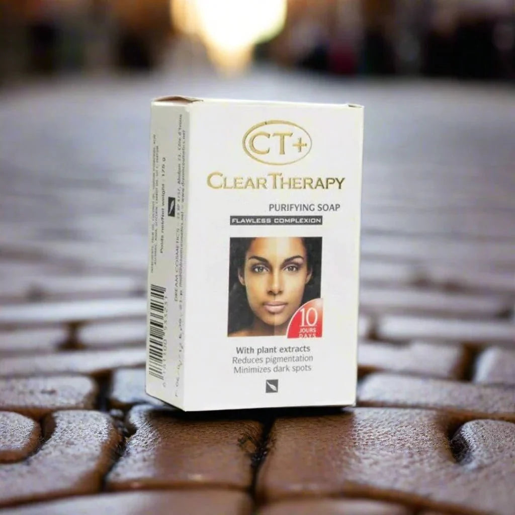 CT+ Clear Therapy Purifying Soap in a 5.8 oz bar, featuring a clean design and fresh scent for deep cleansing.