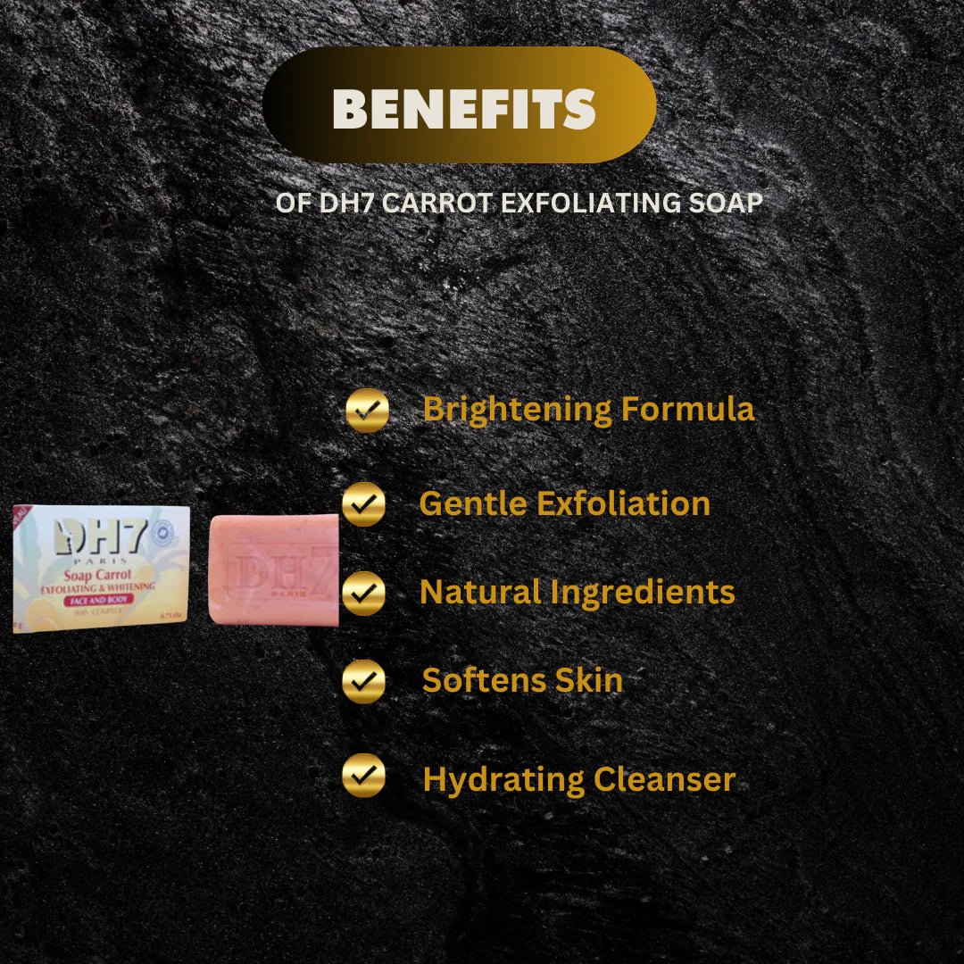 DH7 Carrot Soap with Apricot Kernel in an 8.75 oz bar, featuring bright orange soap with visible apricot kernel pieces.