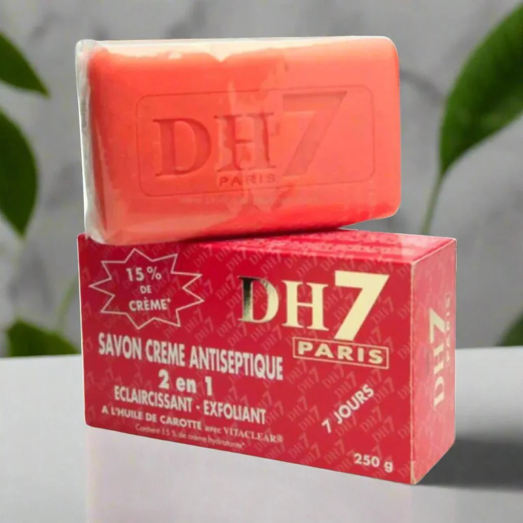 DH7 Red Cream Soap in 8.75 oz bottle, creamy texture and vibrant red color, ideal for nourishing skin and gentle cleansing.