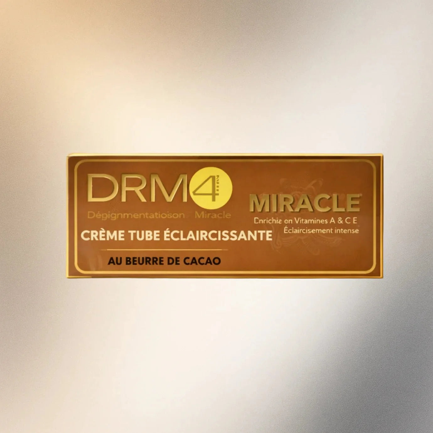 DRM4 Miracle Cocoa Butter Cream tube, 1.7 oz, smooth moisturizer for skin hydration and nourishment.