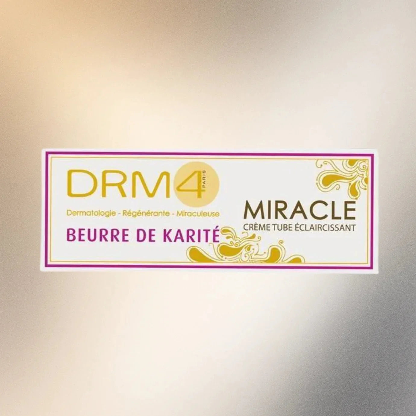 DRM4 Miracle Shea Butter Nourishing Cream in a 1.7oz tube, smooth moisturizing cream for skin hydration and softness