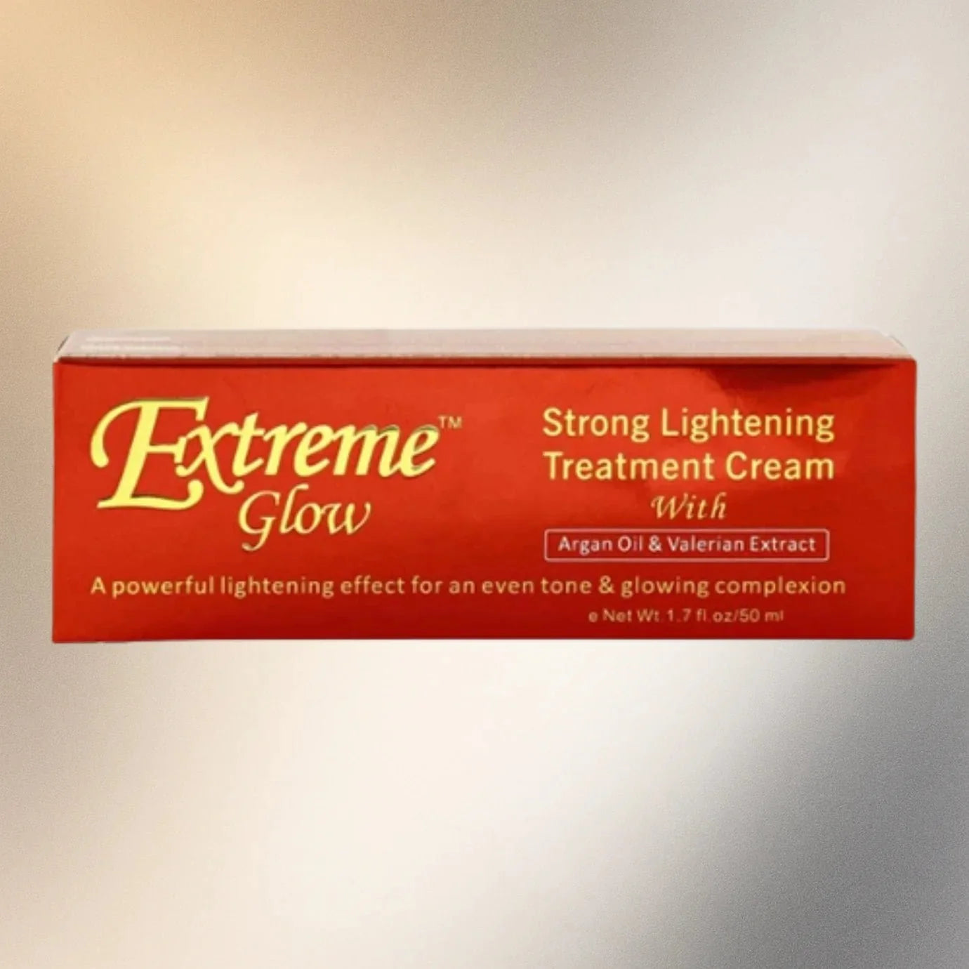 Extreme Glow Strong Cream with Argan Oil in a 1.7 oz jar, showcasing the nourishing skincare product with rich texture and natural ingredients.