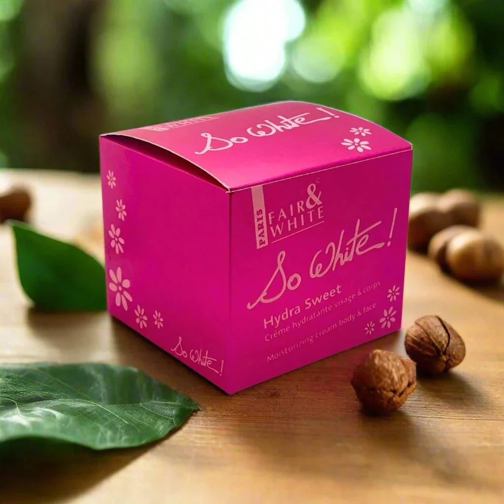 Fair & White Hydra Sweet Moisturizing Cream 400ml, daily hydrating body cream with a smooth, creamy texture for soft skin