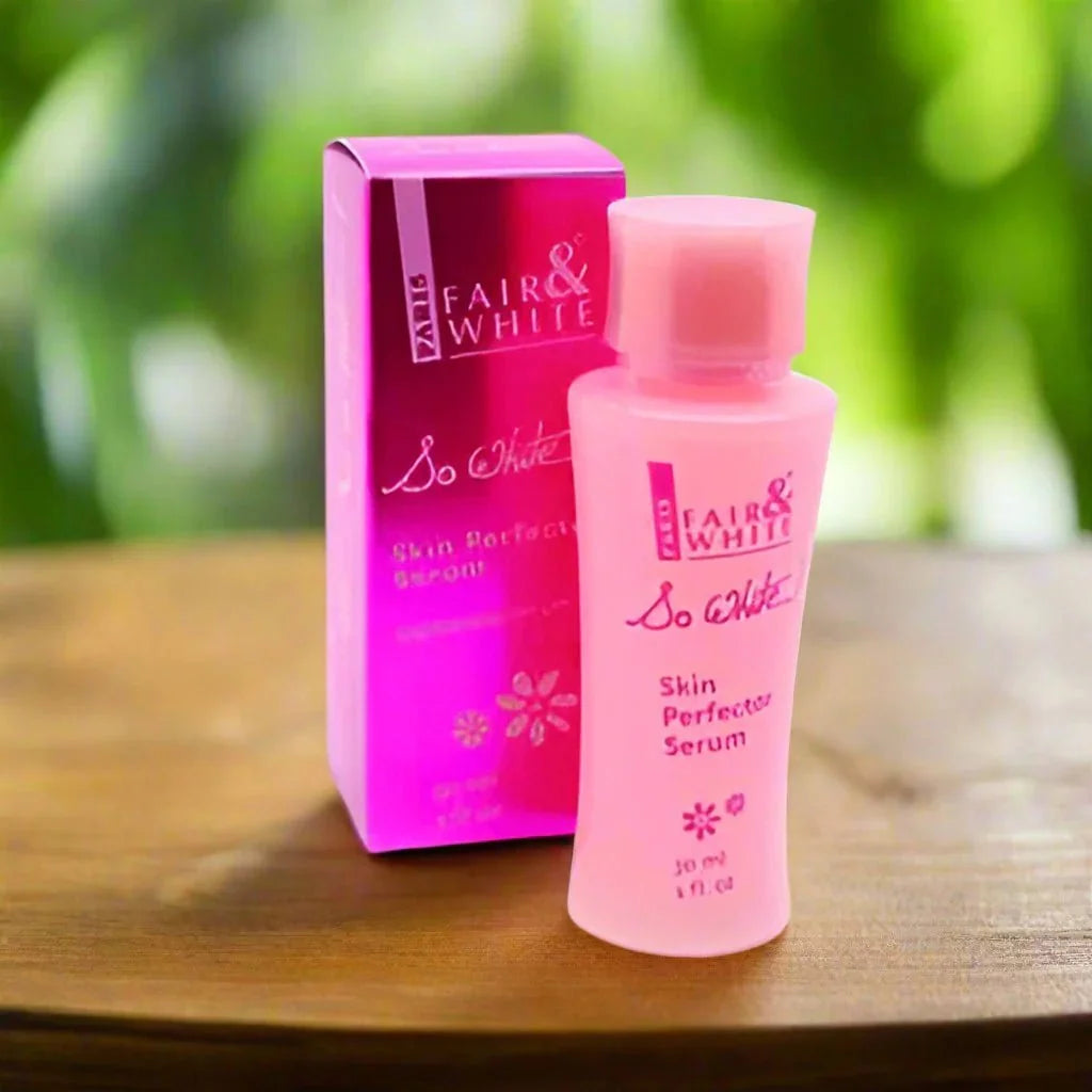 Fair & White Skin Perfector Face Serum 30ml, lightweight daily serum for brightening and skin tone enhancement.
