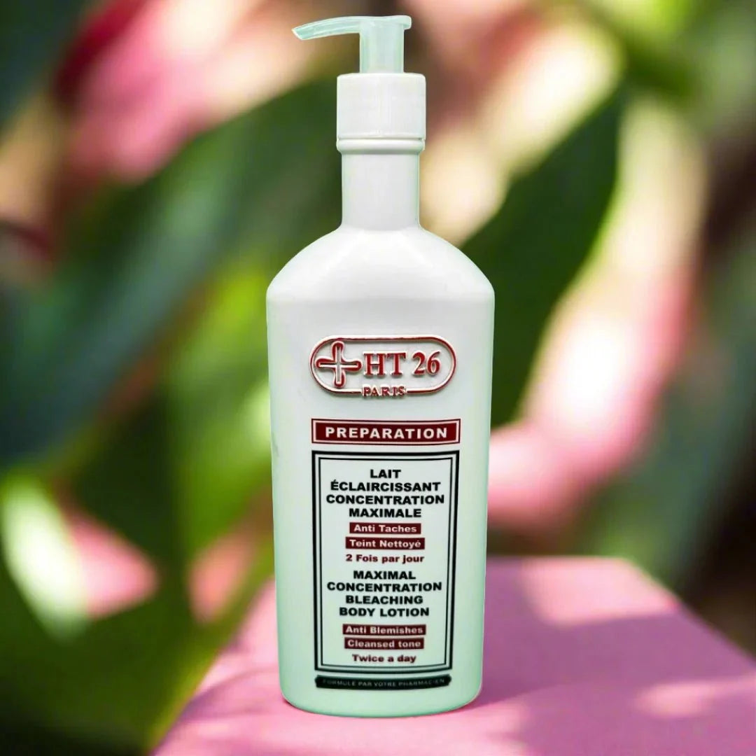 HT26 Concentrated Body Lotion 500 ml bottle with pump dispenser, featuring smooth, hydrating lotion for skin nourishment.