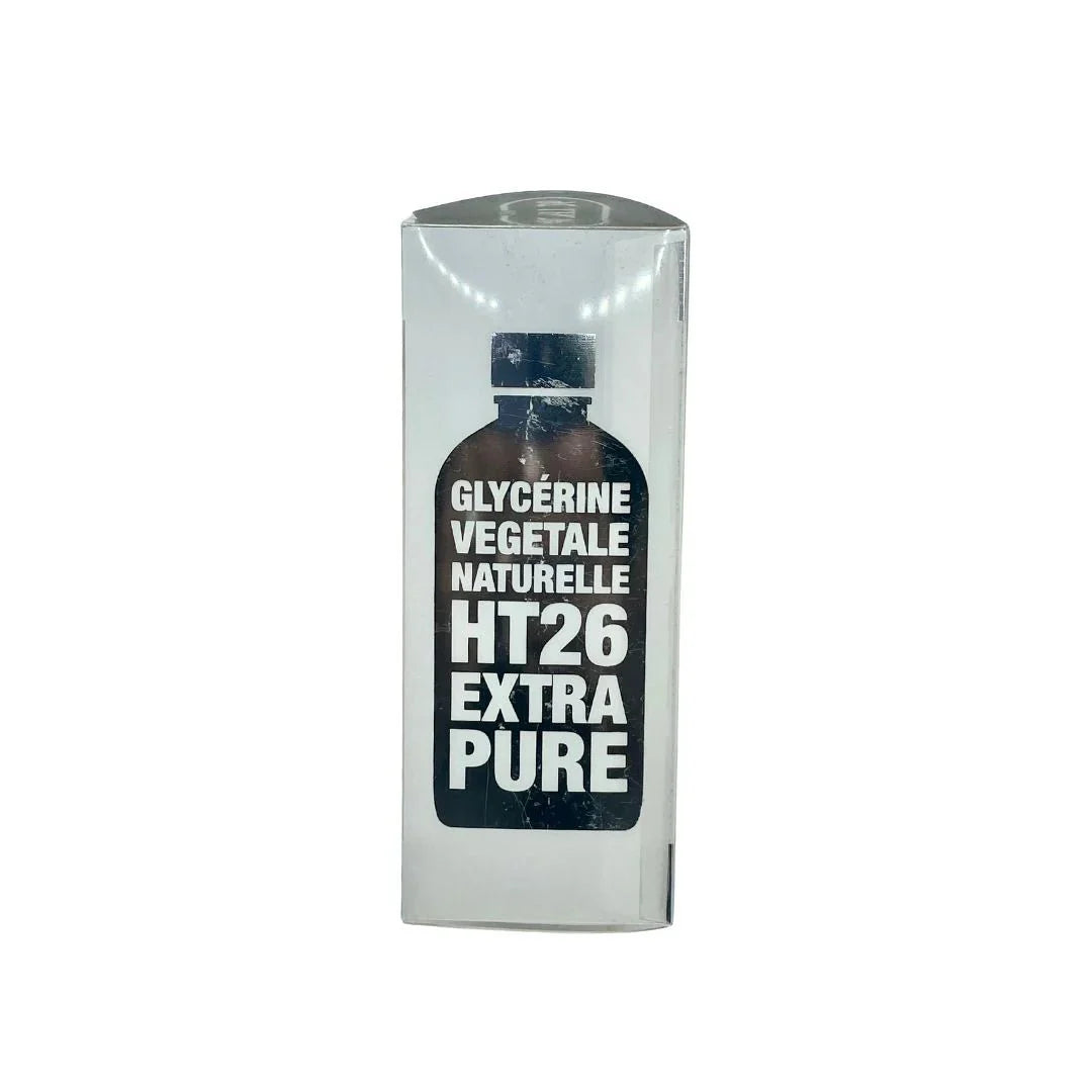 HT26 Paris Extra Pure Vegetable Glycerin 125ml for versatile skin and hair care, shown in clear bottle with label.